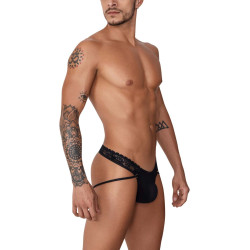 CandyMan String Sexy Dentelle Rati Noir